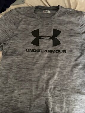 Under Armour Gray Heather Short Sleeve Logo Tee